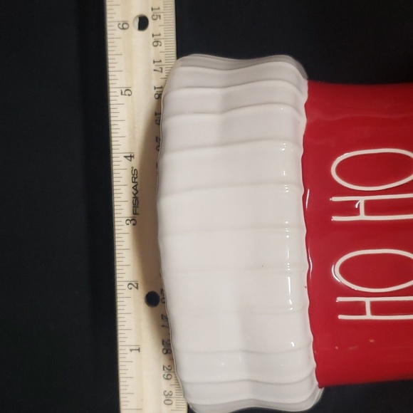 Rae Dunn NWT Red "HO HO HO" Large Ceramic Christmas Stocking - Picture 6 of 8